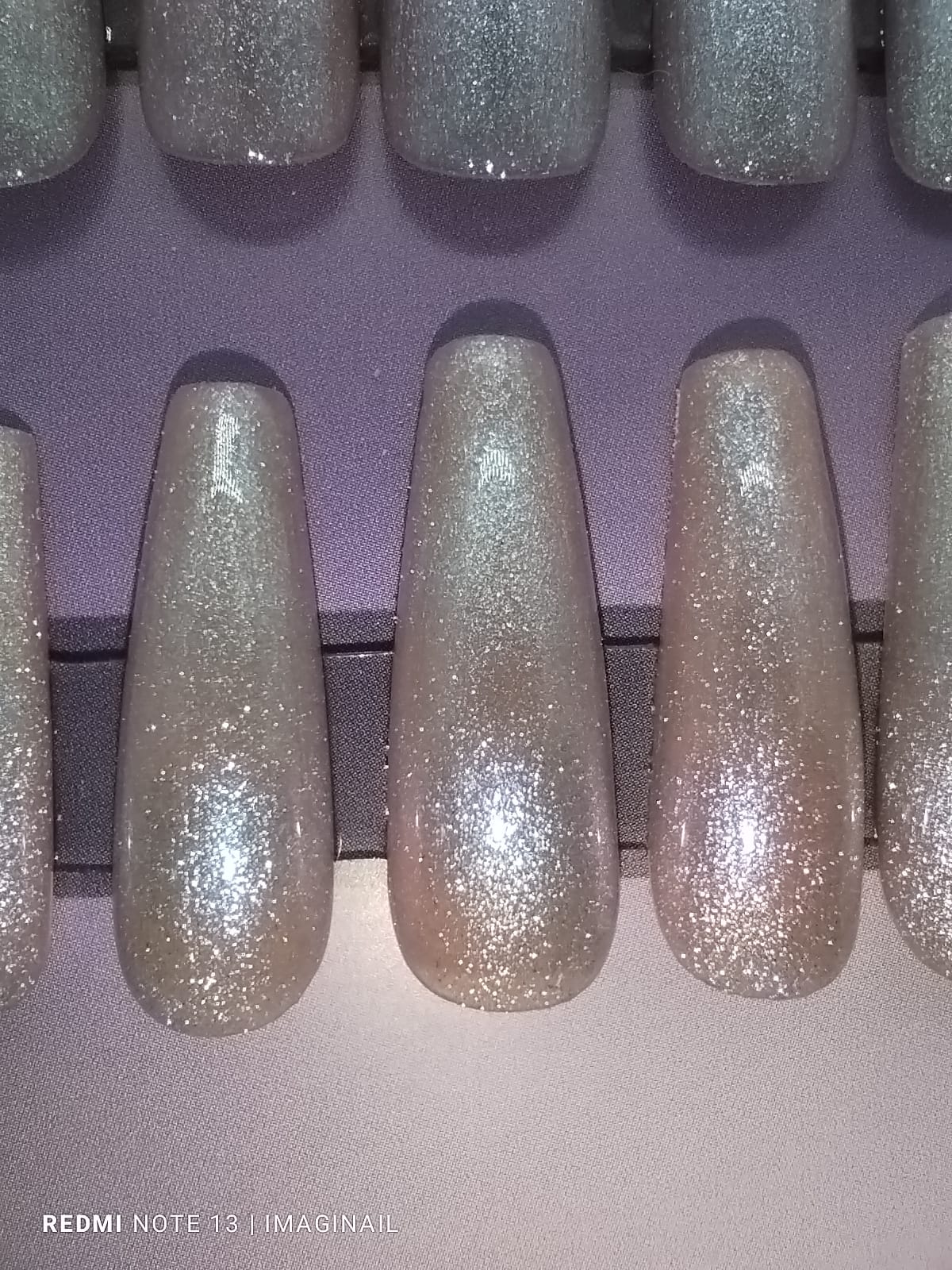 Silver/Pale blue Cat-eye shimmer, Size XS