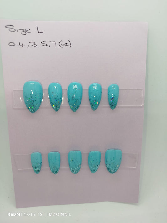 Turquoise Sparkle set, Size L