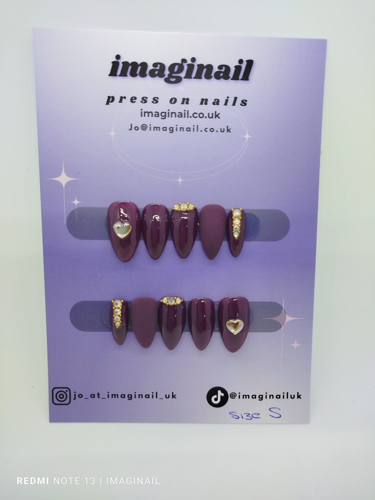 Deep Plum Bling set, Size S