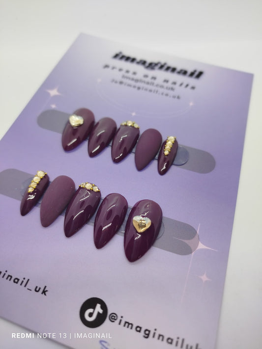 Deep Plum Bling set, Size S