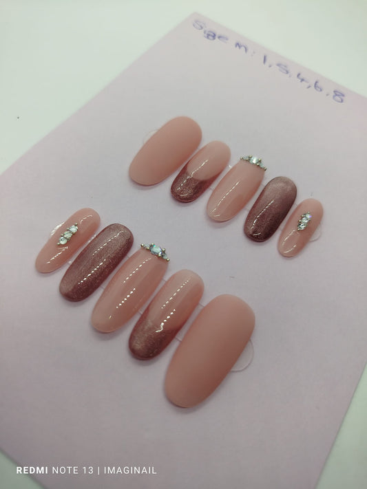 Nude Cat-eye French set Size M