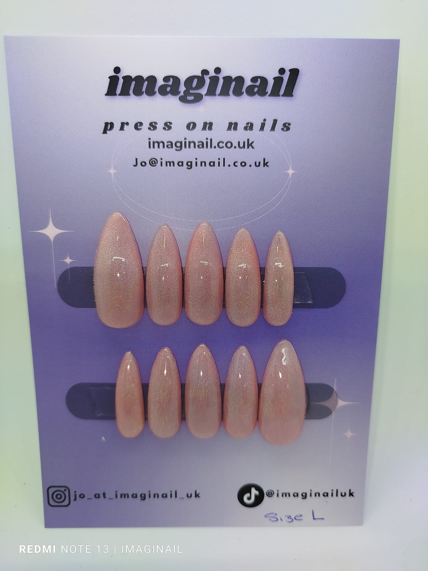 pink holo cat-eye set, Size L