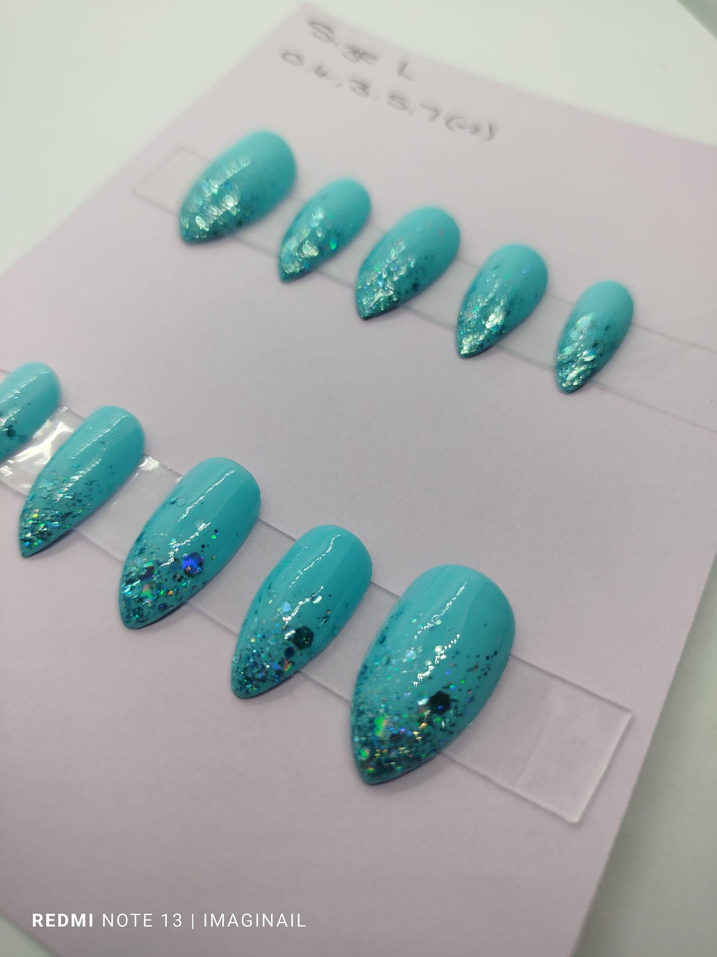 Turquoise Sparkle set, Size L