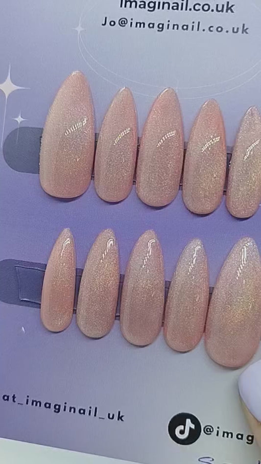 pink holo cat-eye set, Size L